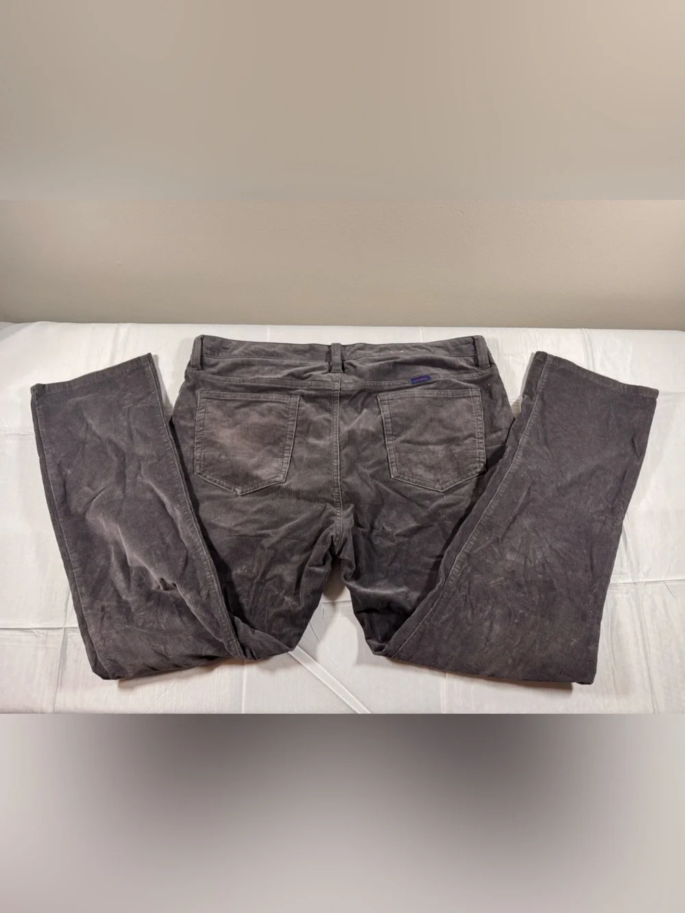 Untuckit Men's Gray 98% Cotton Corduroy Look Pants
